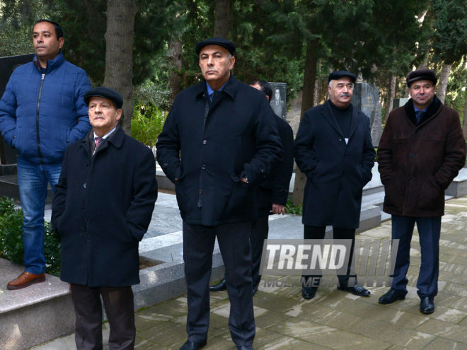 Farewell ceremony for people’s poet Zalimkhan Yagub.  Baku. Azerbaijan, 11 Jan. 2016